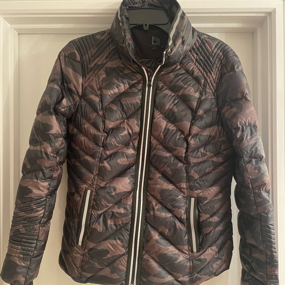 Blanc Noir Reflective Detail Camo Puffer Jacket